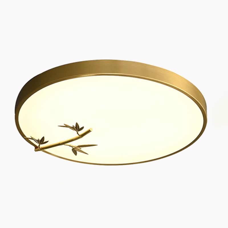 Lampe encastrée de forme ronde en métal moderne, plafonnier à 1 lumière