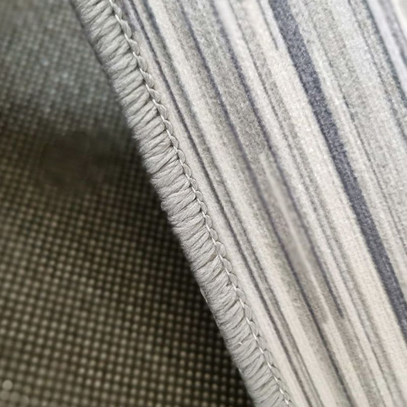 Fancy Black Modern Rug Polyester Geometric Pattern Area Rug Stain Resistant Rug for Home Decor