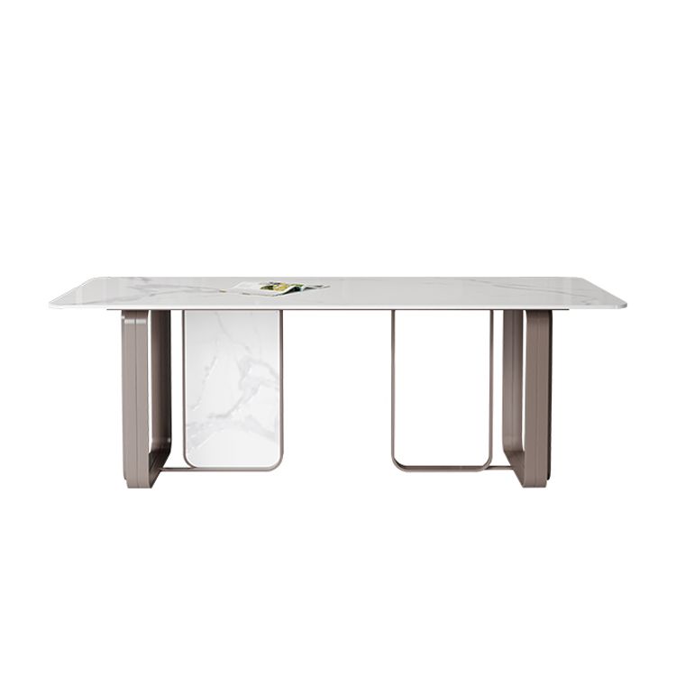Designer Style Sintered Stone Dining Set Rectangle 1/3/4/5 Pieces Dining Table with Chairs