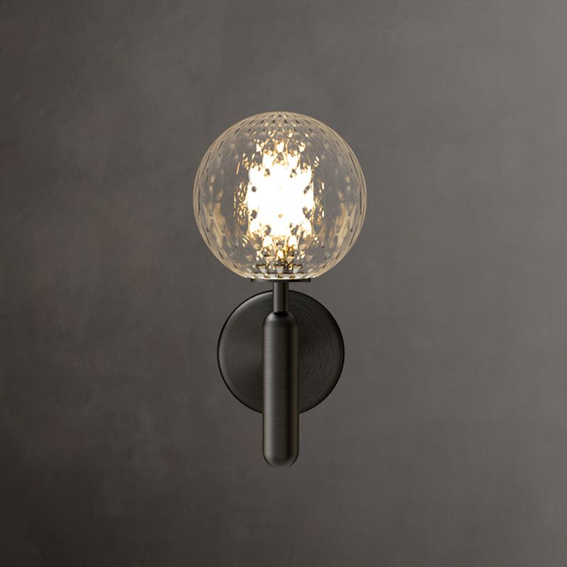 Modern Style Global Wall Sconce Lights Glass 1 Light Wall Mount Lighting for Bedroom