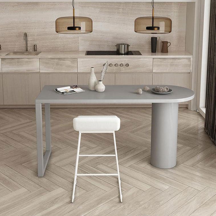 Industrial Double Pedestal Bar Table Free From Wood Bar Table for Living Room