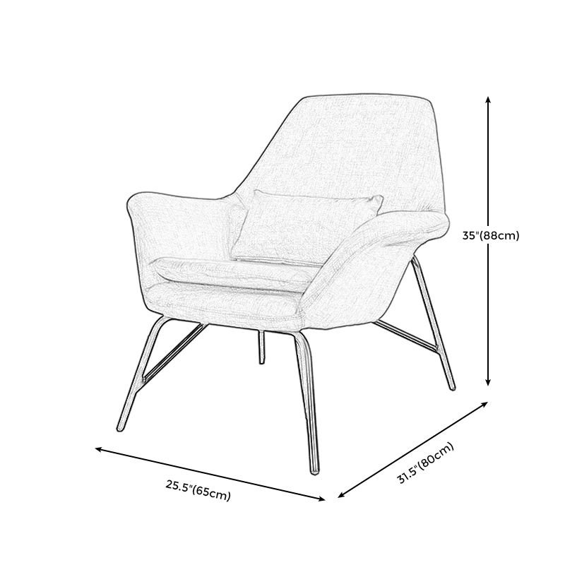 25.59" L x 31.49" W x 34.64" H Faux Leather Armchair for Living Room