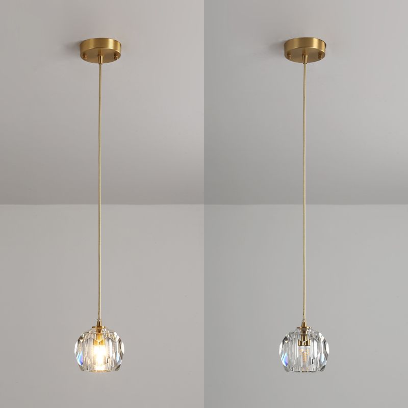 Crystal Chandelier Lighting Modern Simple Style Pendant Lighting for Bedroom Bedside