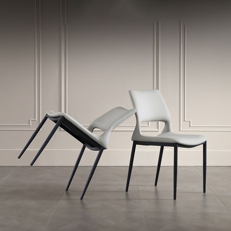 Industrial Kitchen Dining Side Chair Open Back Metal Side Chair