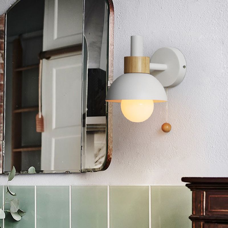 Contemporary Single Polished Bathroom Vanity Light Metallic Shaded Bath Bar