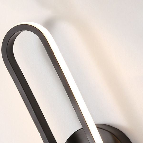 Modern Minimalist LED Wall Sconce Linear Rotatable Wall Light with Acrylic Shade