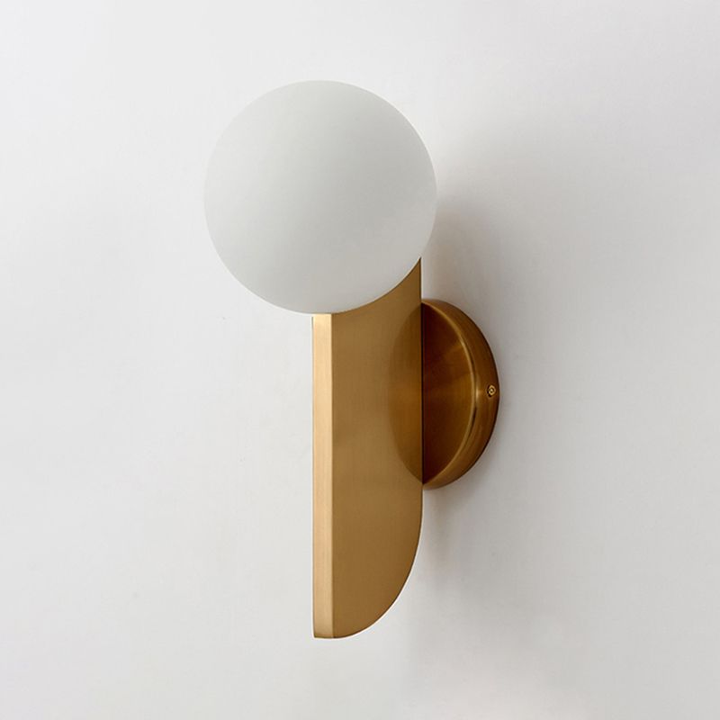 Ball Wall Sconce Lighting Modern Style Glass 1 Light Wall Mounted Light