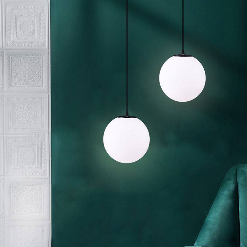 Pendule verre suspendu plafonnier style minimaliste plafond blanc pendant plafonnier