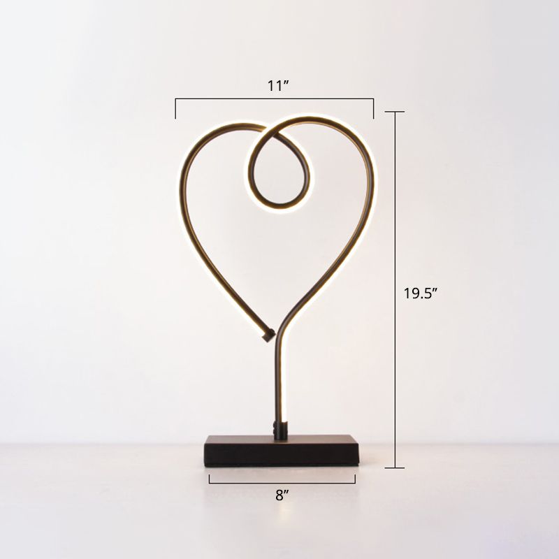Aluminum Line Art Night Lighting Minimalism LED Accent Table Light for Living Room
