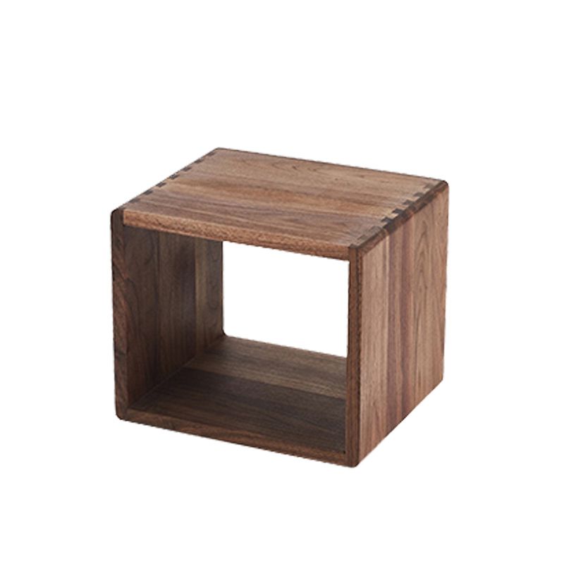 Contemporary Open Back Bookcase Solid Wood Cube Bookshelf for Office