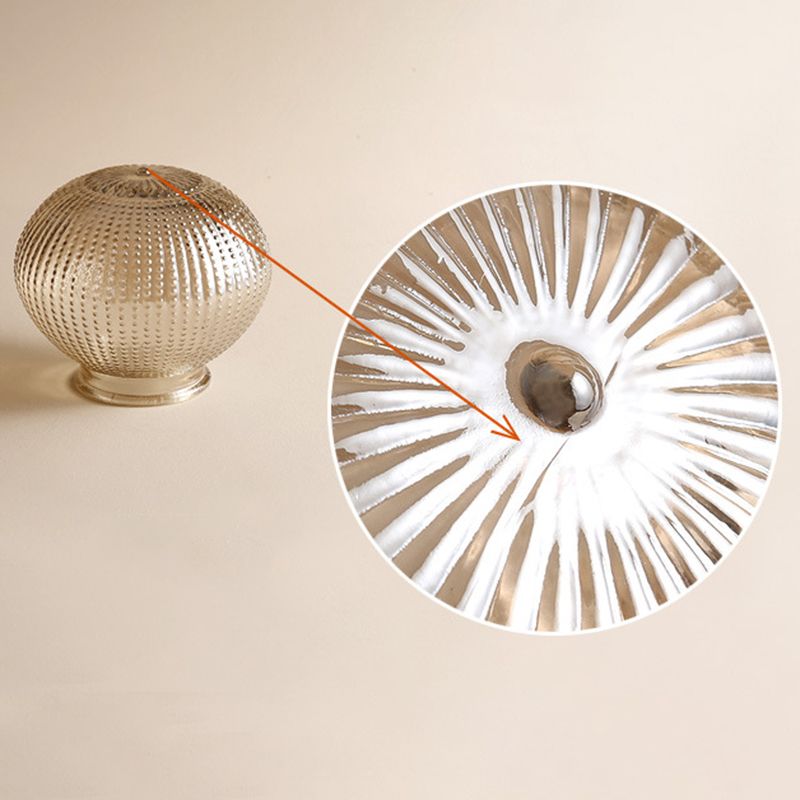 Glass Round Semi Flush Ceiling Light Vintage Aisle Ceiling Mounted Light