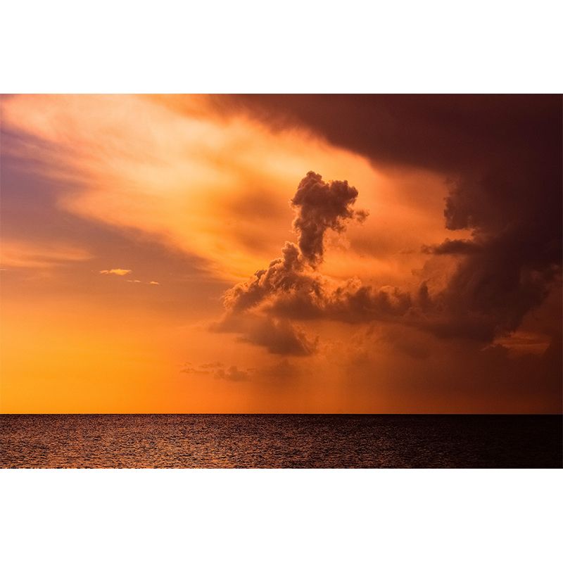 Horizontal Photography Clouds Landscapes Mural Eco-friendly Wallpaper for Bedroom