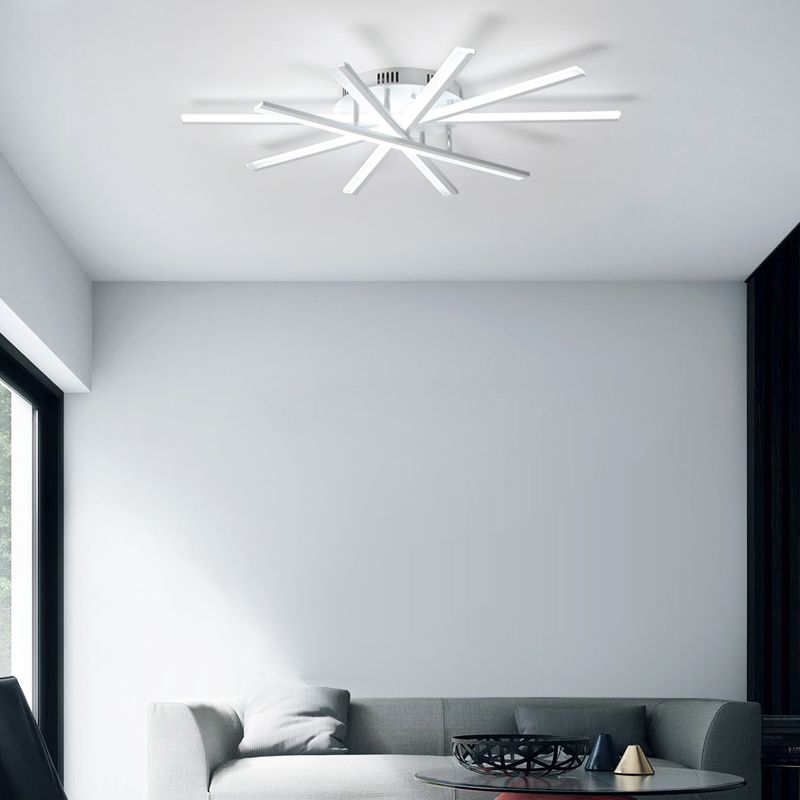 Luz de metal moderna Sputnik Semi Flush Lighting Lights para sala de estar