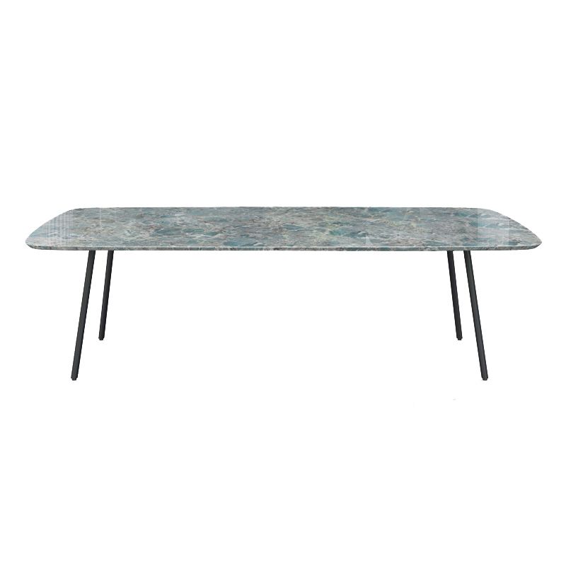 Metal Frame Dining Table Set 1/3/5/7 Pcs Boho Patio Dining Table with Upholstered Chairs