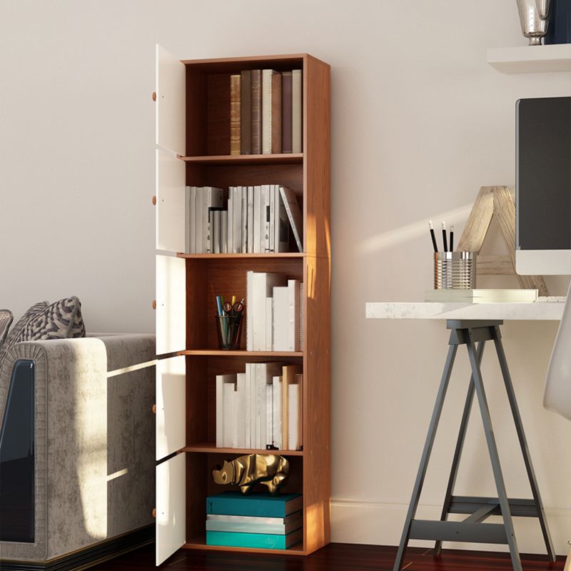 Contemporary Rectangle Wood Side Cabinet with Doors Accent Cabinet