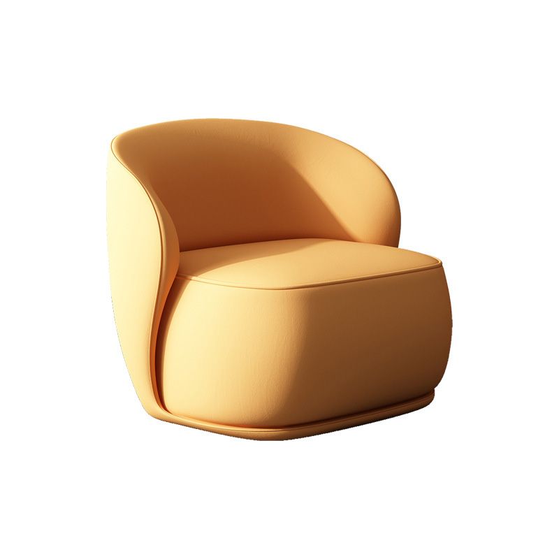 Fixed Back Round Accent Chair Solid Color Modern Lounge Chair