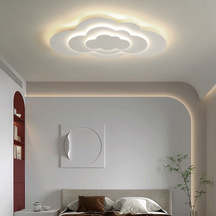 3 - Layer Matte White Flush Minimalist Ceiling Flush Lighting Fixture