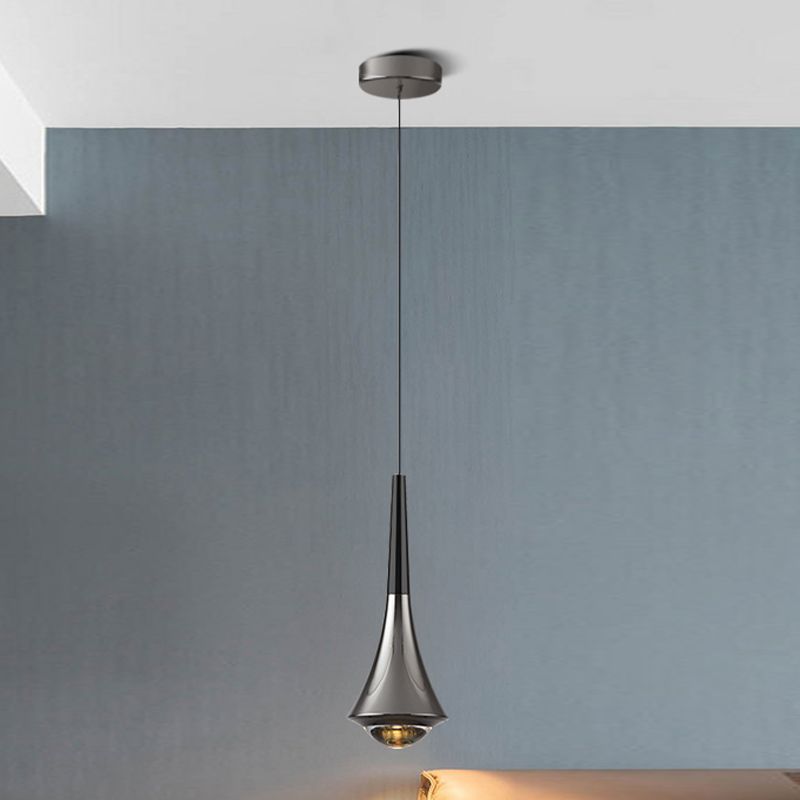 Aluminum Flared Pendant Light Fixture Simple LED Drop Lamp for Dining Room
