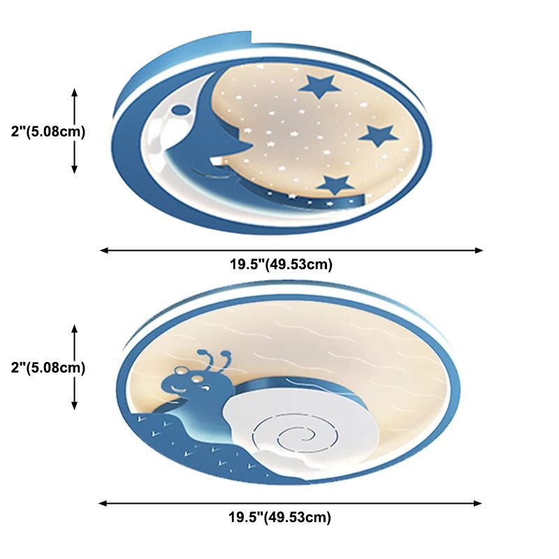 LED Flush Mount Ceiling Light Cartoon Animal Flush Mount Lamp for Child Room