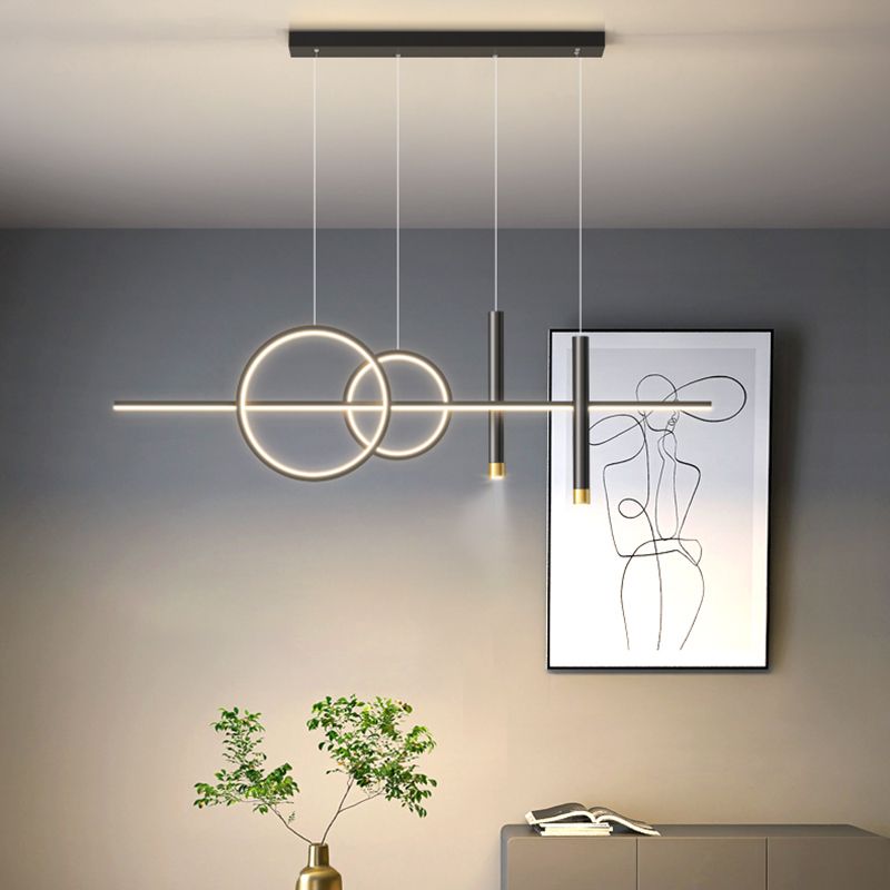 Lámparas de lámparas de geometría de geometría moderna de lámparas LED LED de 5 cabezas