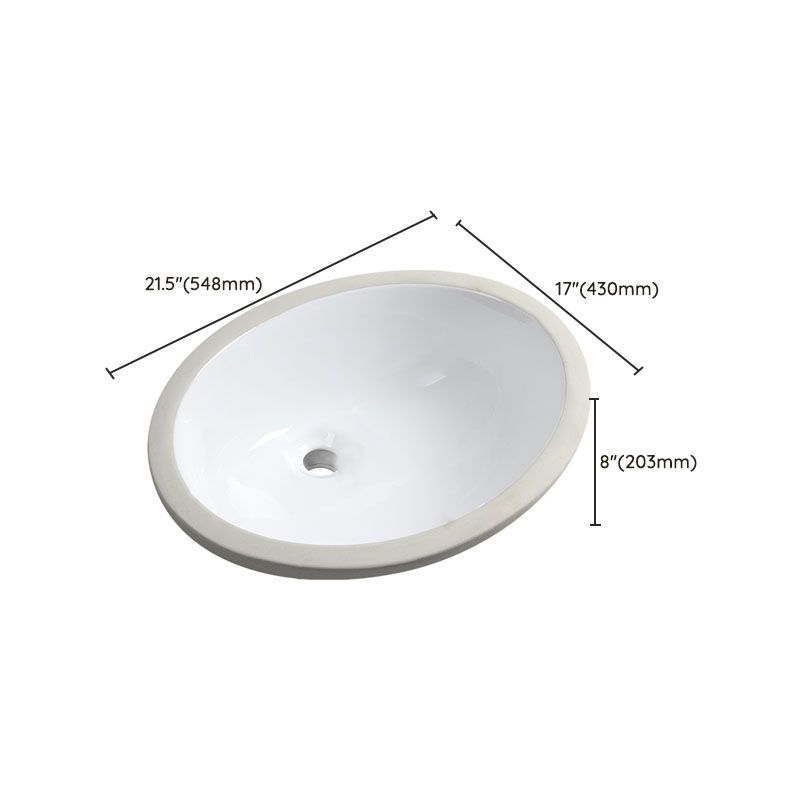 Modern Oval Wash Stand Ceramic Table Installation Bathroom Sink