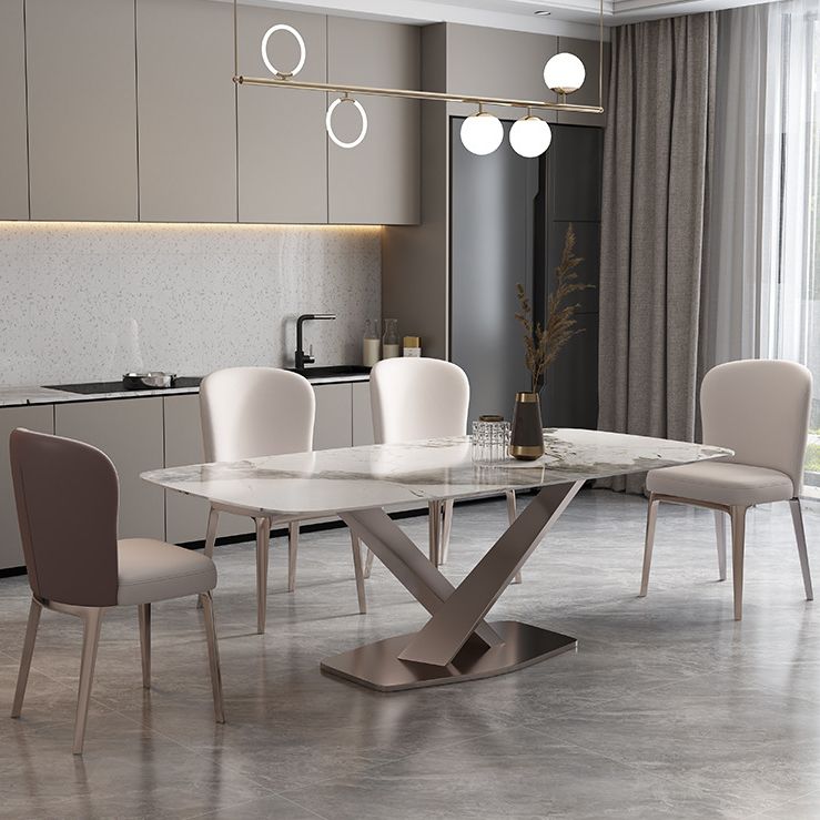 Glam 1/2/5/6/7 Pieces Dining Room Set Sintered Stone Dining Table