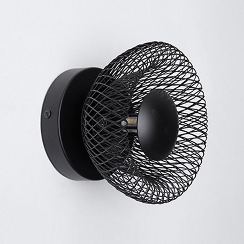 Contemporary Wall Lamp Black Metal Sconce Lighting for Bedroom