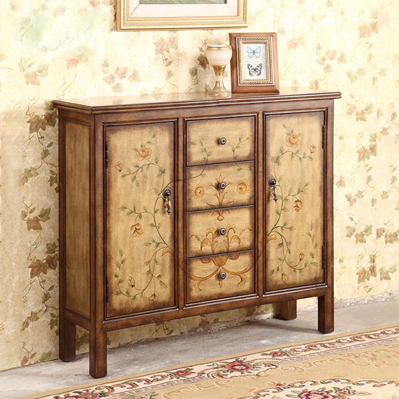 Traditional Storage Chest Manufactured Wood Storage Chest Dresser with 4 Drawers