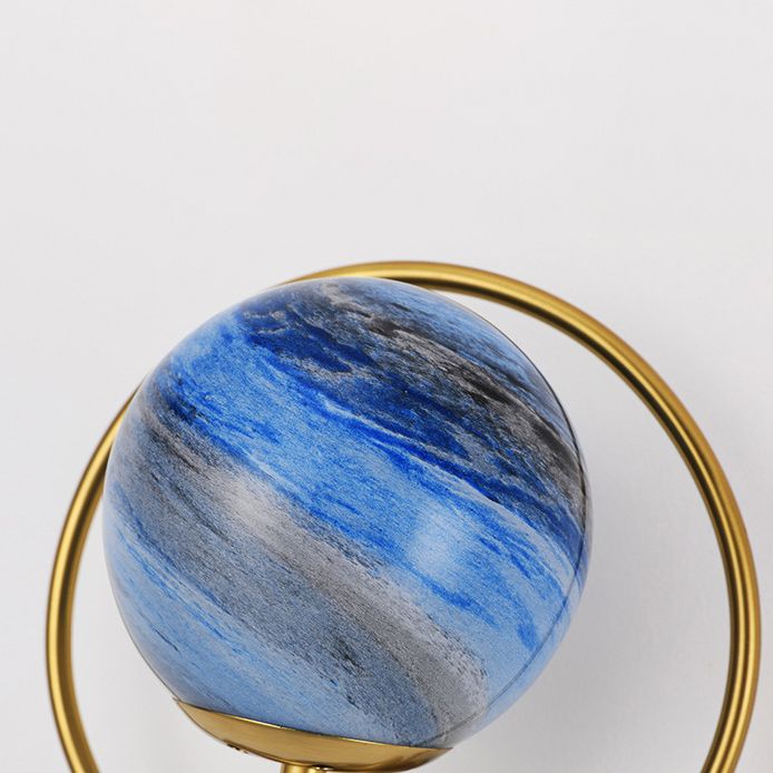 Black/Golden Metal Wall Light Modern Globe Lighting for Foyer