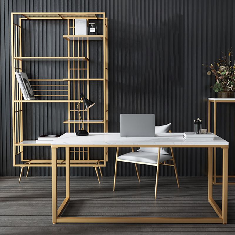 6 open shelves Bookcase Light Luxury Steel Bookshelf for Study Room