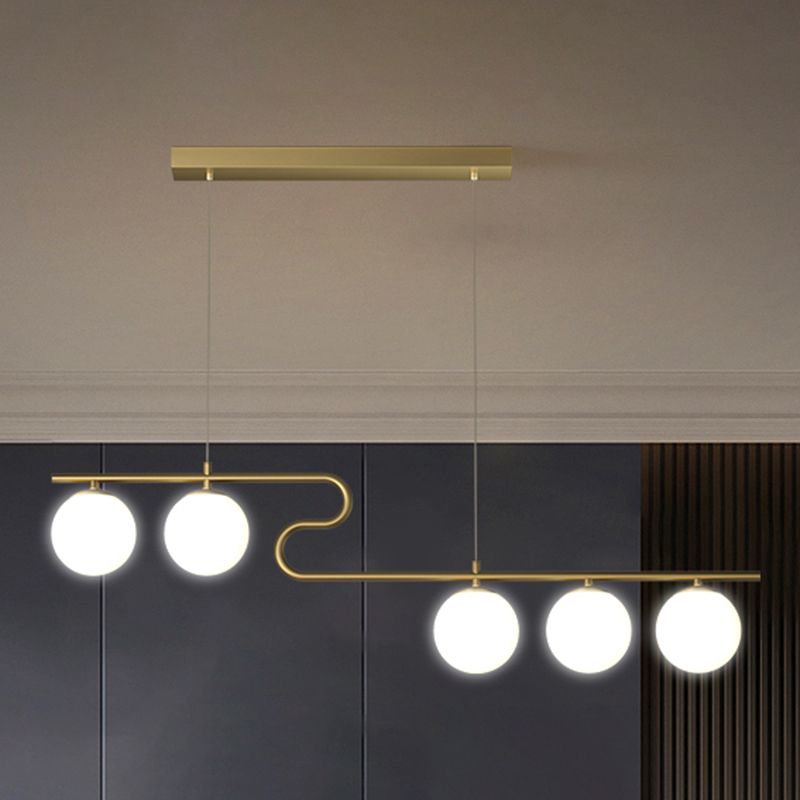 Sala da pranzo globale Isola Luce Light Glass Luce a soffitto in stile moderno