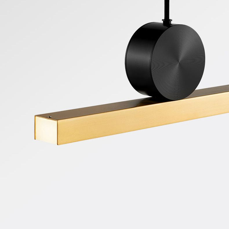 Linear Island Lighting Metallic Contemporary Simplicity Pendant Lighting Fixtures for Restaurant