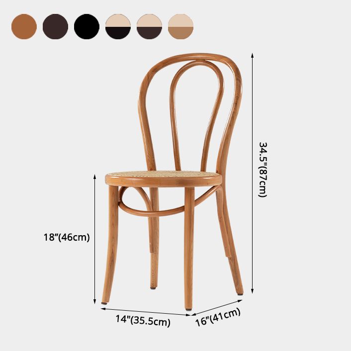 Chaises de salle à manger sans accoudoirs en bois courbé Chaises d'appoint en bois avec pieds en hêtre