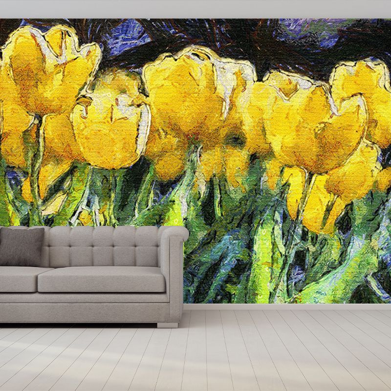 Impressionist Painting Mildew Resistant Wallpaper Illustration Sleeping Room Wall Mural