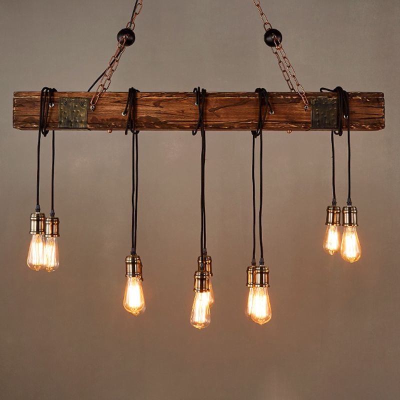 COLORE DI LEGGIO LUCE PENDANTE ISLANDE RETTANGOLARE IN INDUSTRIALE LUCE DI BACCHIO DI INGGIO