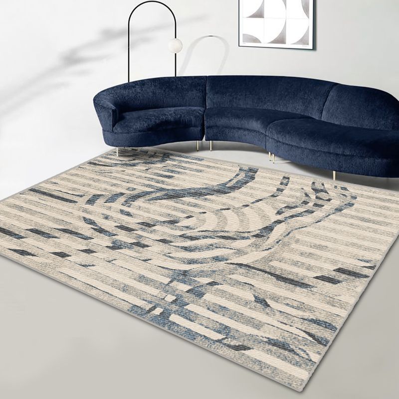 Rapis en polyester à moquette moderne bleu tapis de support en polyester tapis de support pour le salon