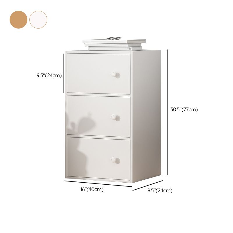 Minimalist Wooden Accent Cabinet Rectangle Storage Cabinet with Drawer