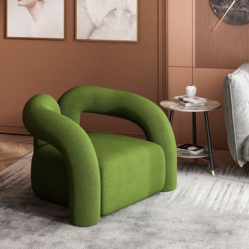 Mid-century Modern Arm Chair Round Arms Accent Armchair for Bedroom