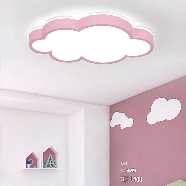LED Bedroom Flush Ceiling Light Nordic Style Flush Mount Ceiling Light with Cloud Acrylic Shade