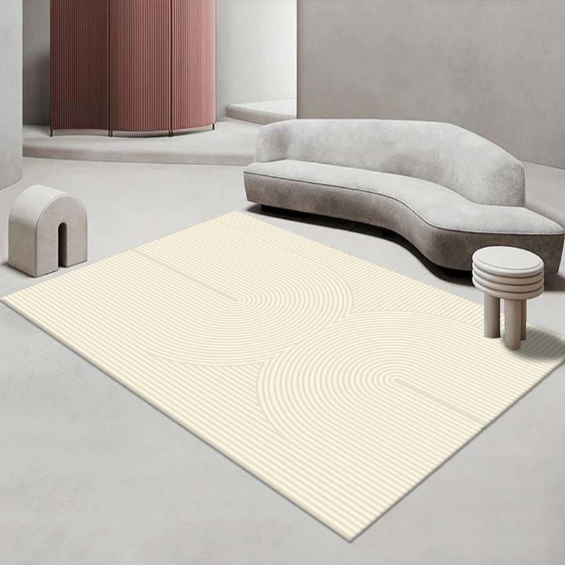Modern Style Minimalism Rug Line Art Rectangle Stain Resistant Rug for Home Decor