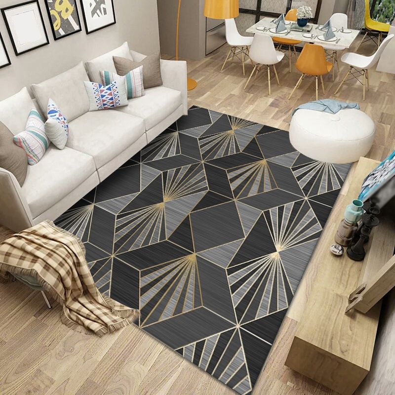 Simplicité Résumé Tapis d'art Polyester Tapis résistant résistant à la tache résistante pour décoration domestique