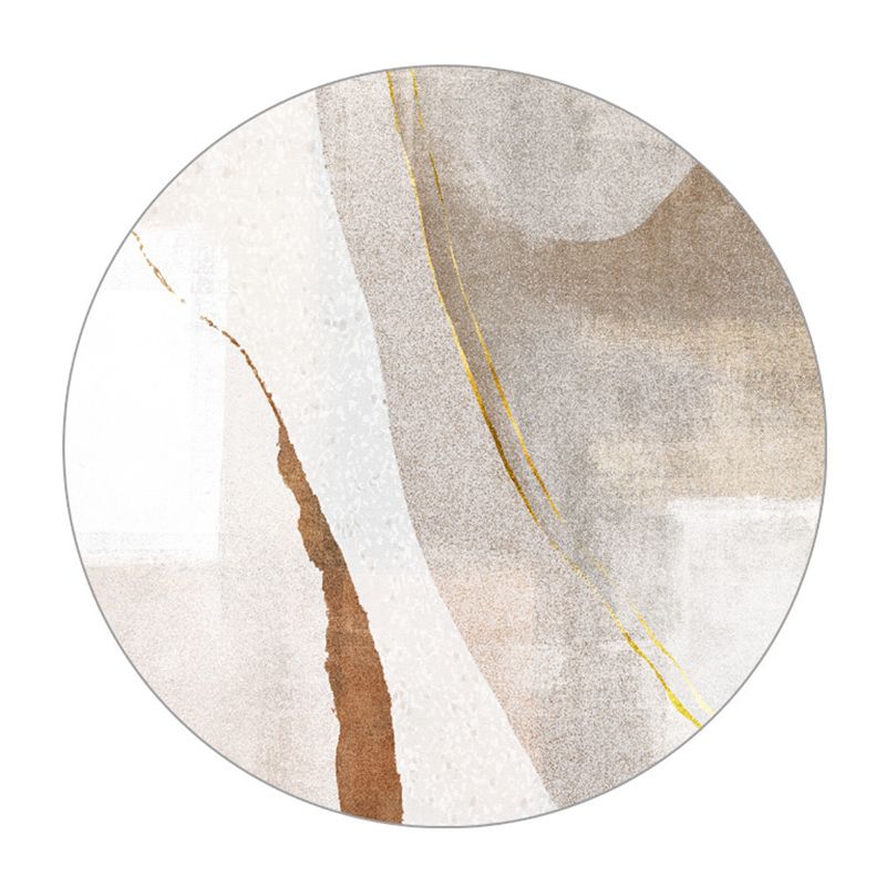 Gray Modern Rug Polyester Indoor Rug Stain Resistant Rug for Home Decor