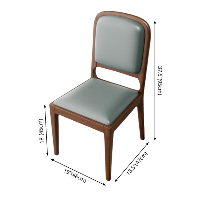 Modern Dining Chair 19'' Wide Open Side Chair with 4 Wood Legs for Home Use