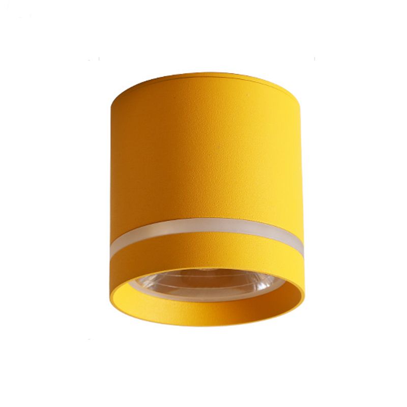 1 Light Cylindrical Ceiling Lamp Modern Style Metal Ceiling Lighting for Living Room