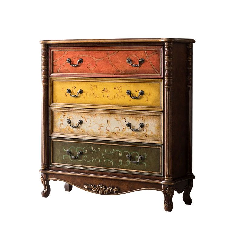 Traditional Vertical Dresser Wood Storage Bachelor Chest for Bedroom