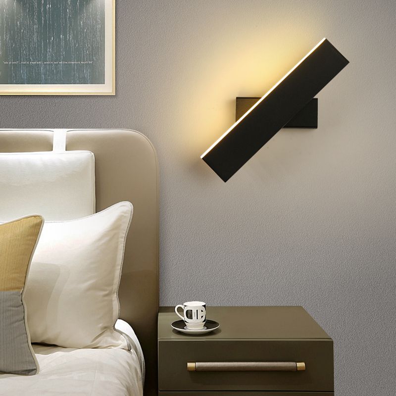 Modern Simple Iron Wall Light Rectangle Shape LED Rotatable Wall Lamp for Living Room