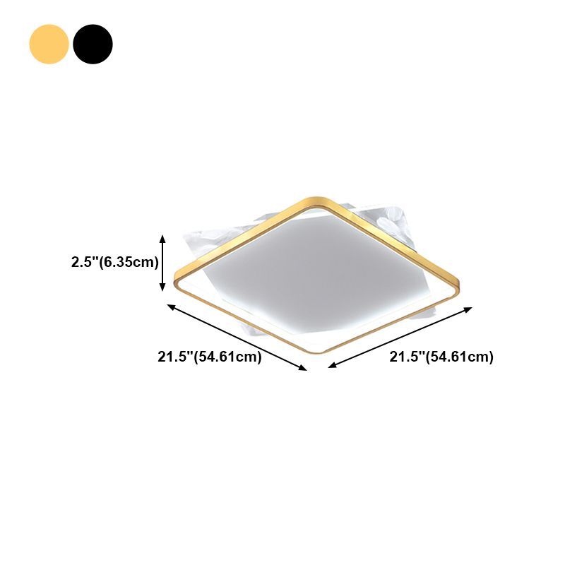Plafonnier encastré de forme carrée en métal, Style moderne, 2 lumières, luminaires de plafond encastrés