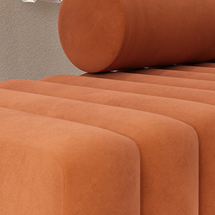 16.92" H Velvet Armless Sofa Statement Modern Sofa for Living Room