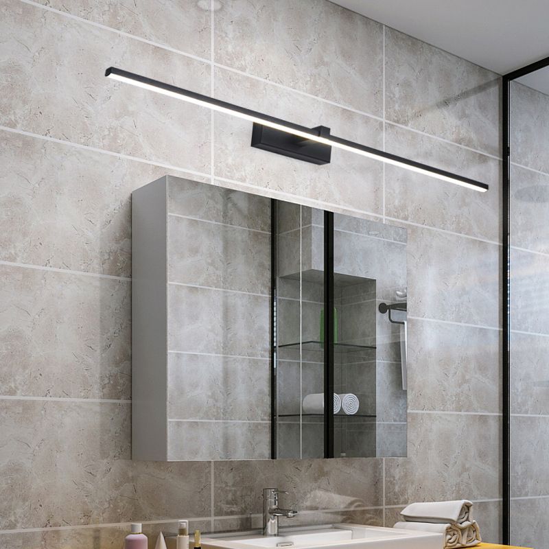 Linear Bathroom Sconce Light Fixture Metal Minimalist Style LED Wall Mount Light Fixture