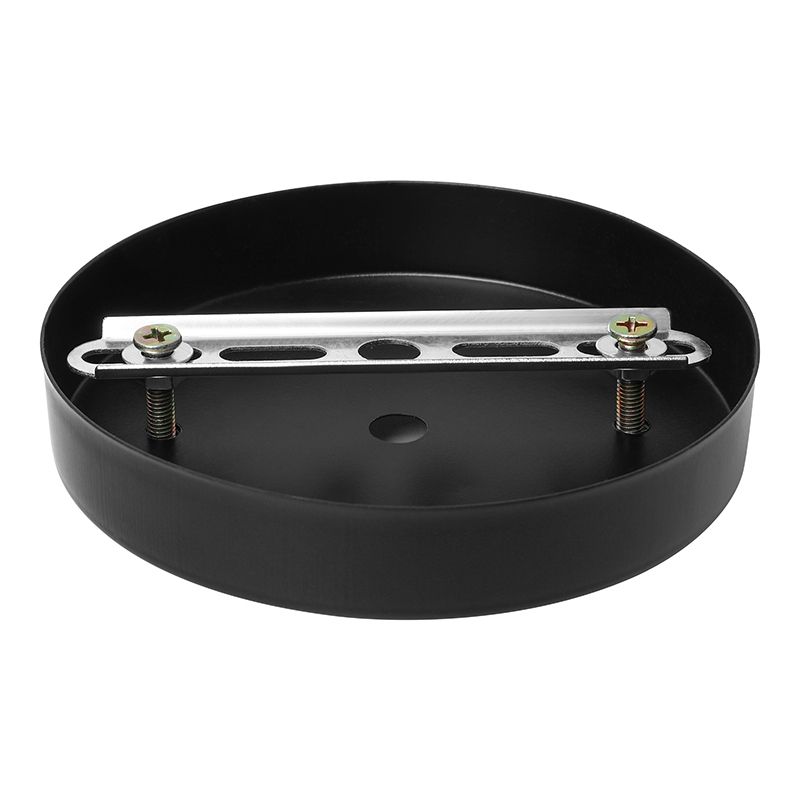 Finition noire / laiton 1 lampe à tête lampe industrielle en métal mini éclairage d'applications avec une ampoule nue pour la chambre